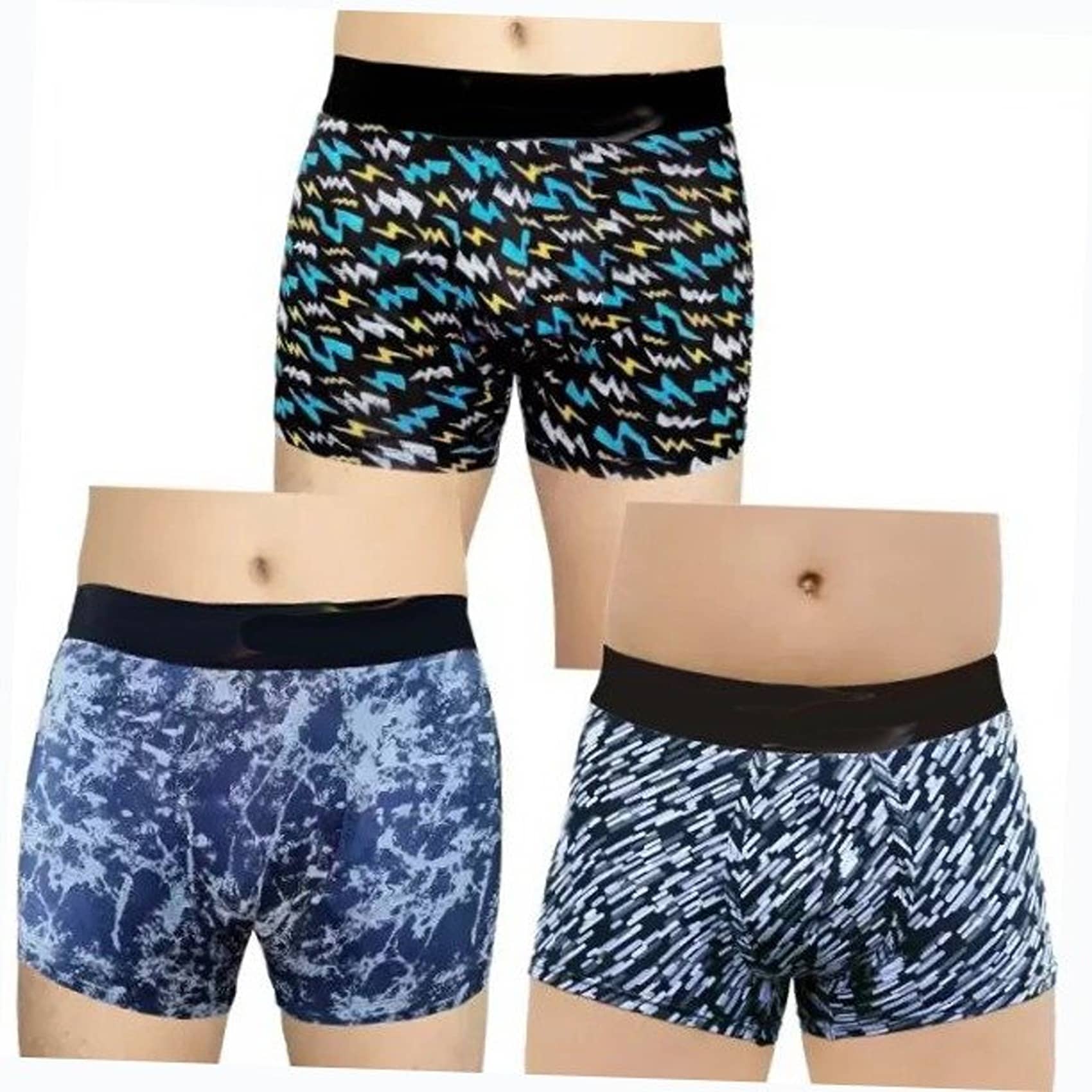 Cavenders Pack of 3 Nylon Trunks For Men's ( Multicolor )