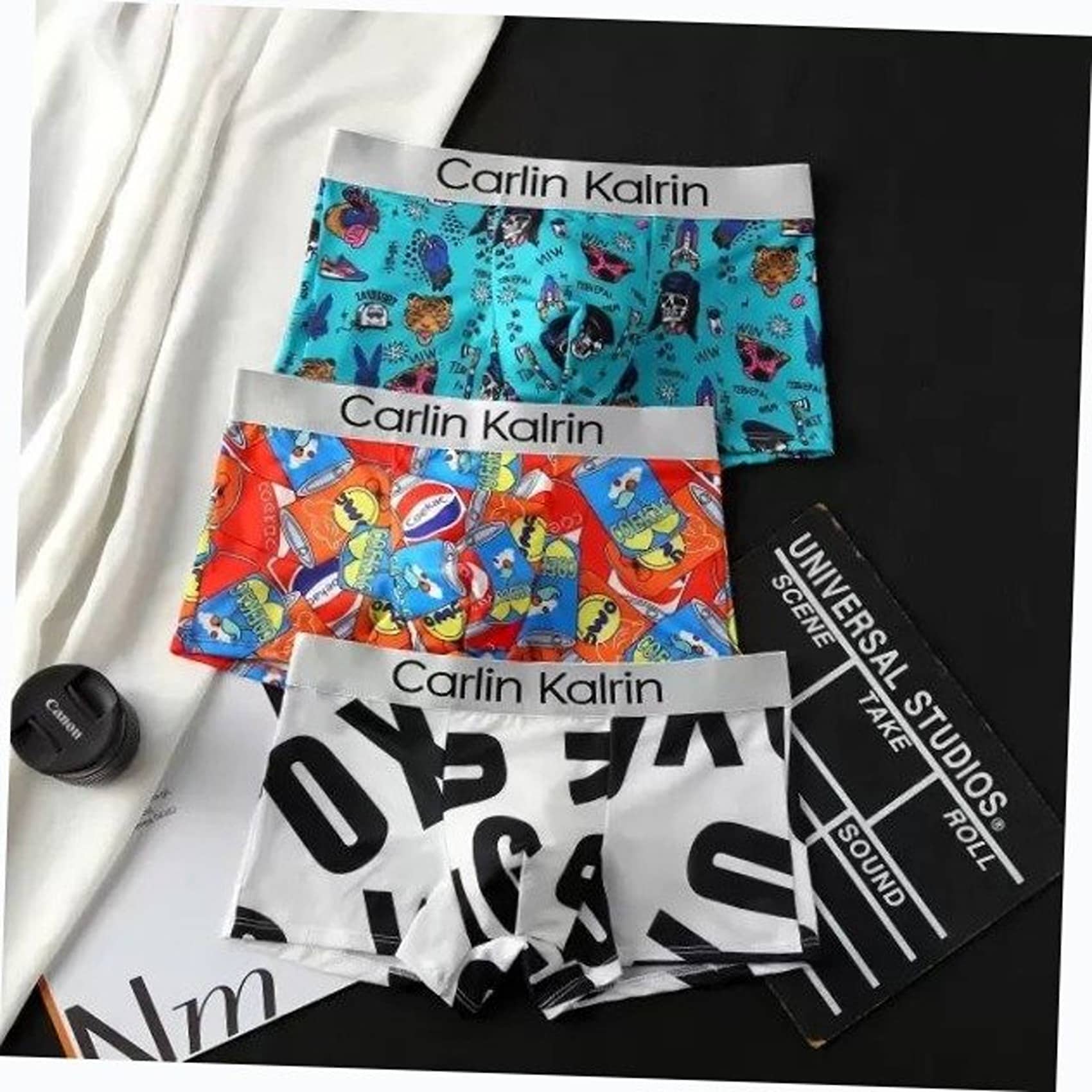 Cavenders Pack of 3 Nylon Trunks For Men's ( Multicolor )