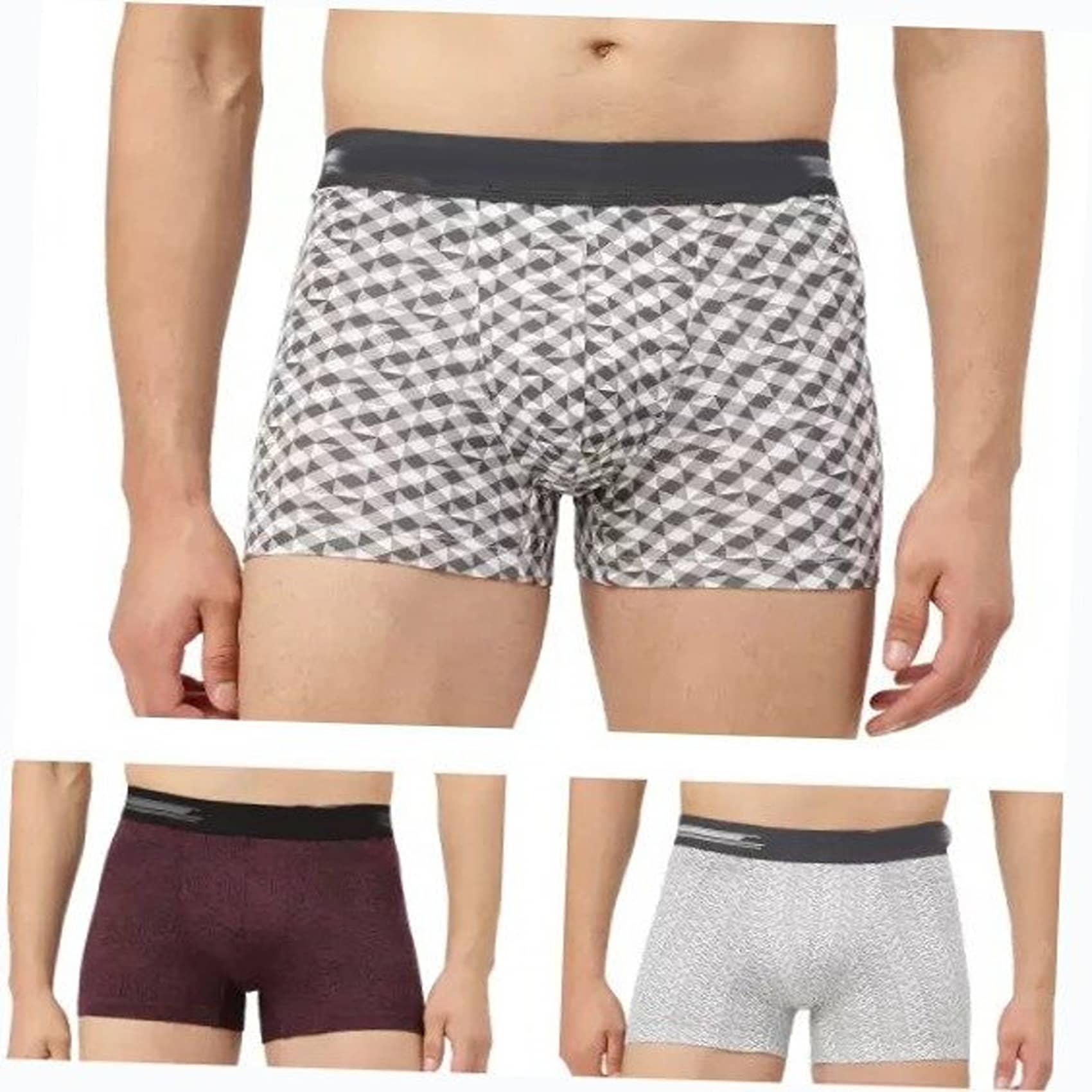 Cavenders Pack of 3 Nylon Trunks For Men's ( Multicolor )