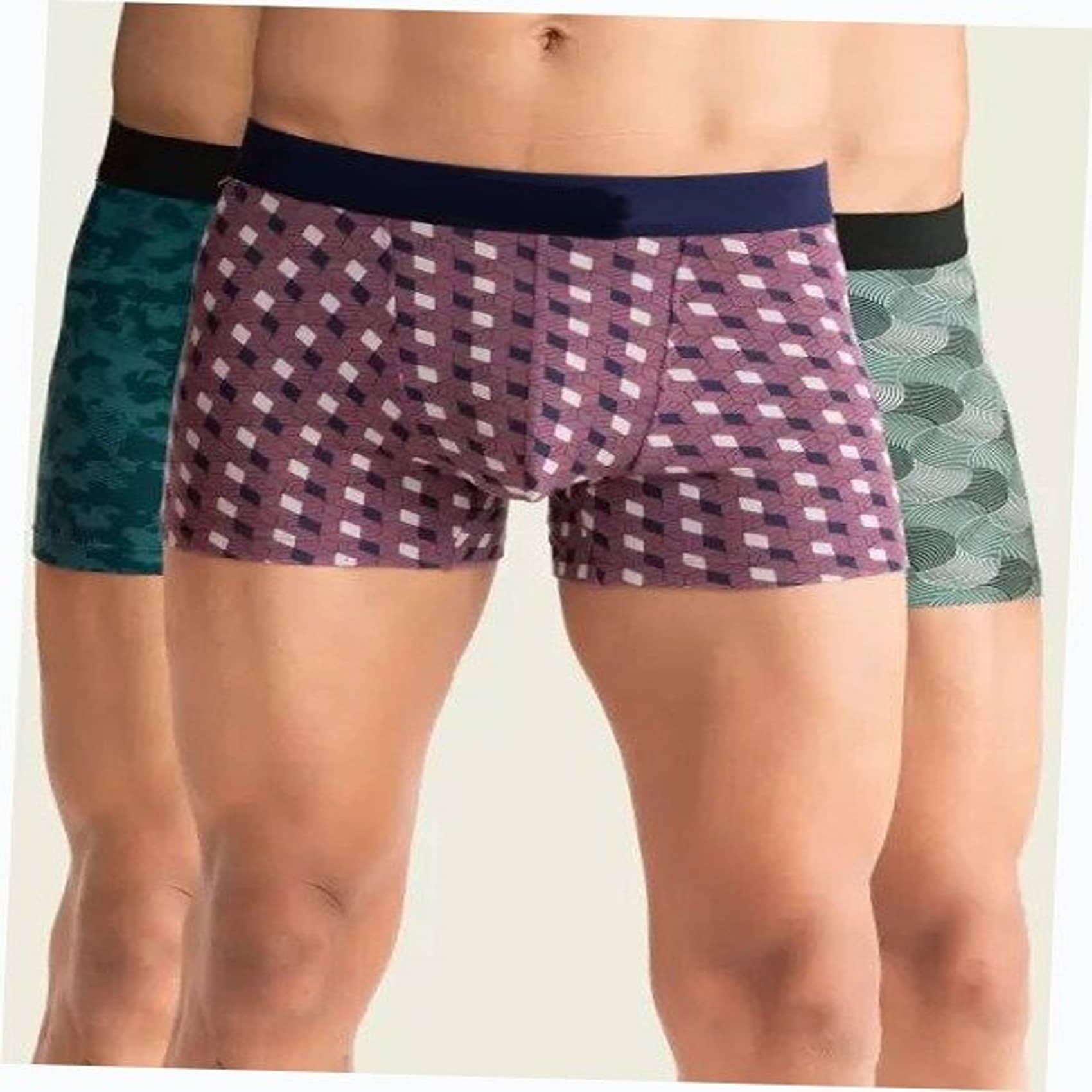 Cavenders Pack of 3 Nylon Trunks For Men's ( Multicolor )