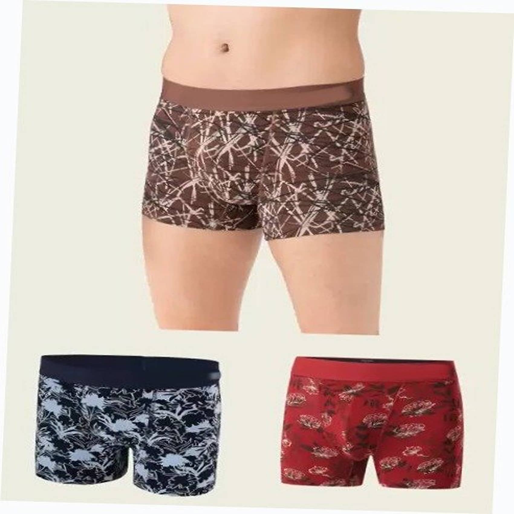 Cavenders Pack of 3 Nylon Trunks For Men's ( Multicolor )