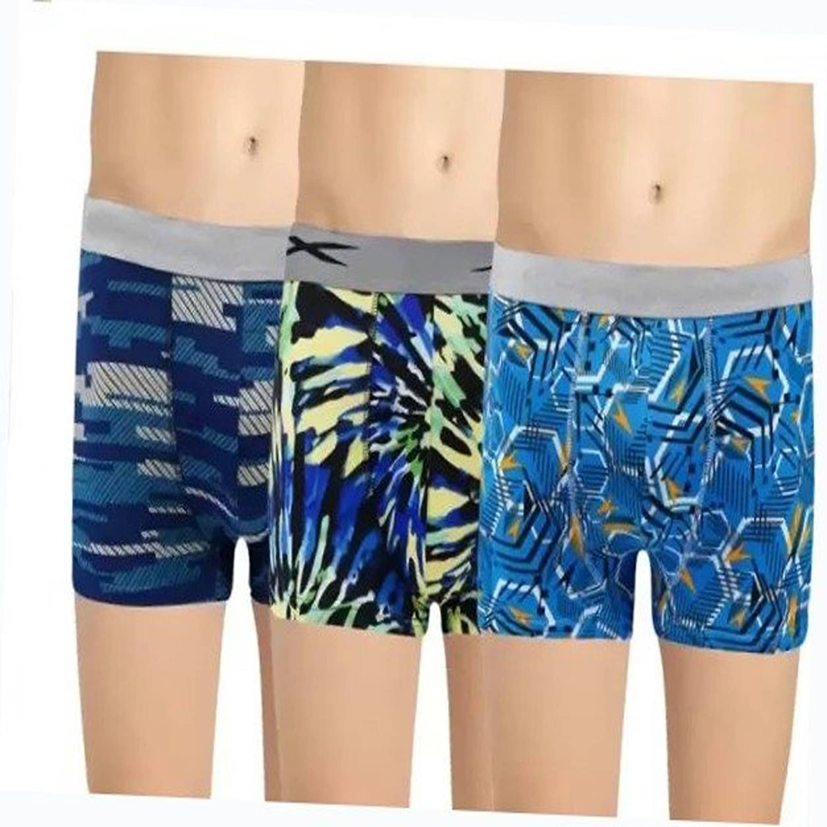 Cavenders Pack of 3 Nylon Trunks For Men's ( Multicolor )