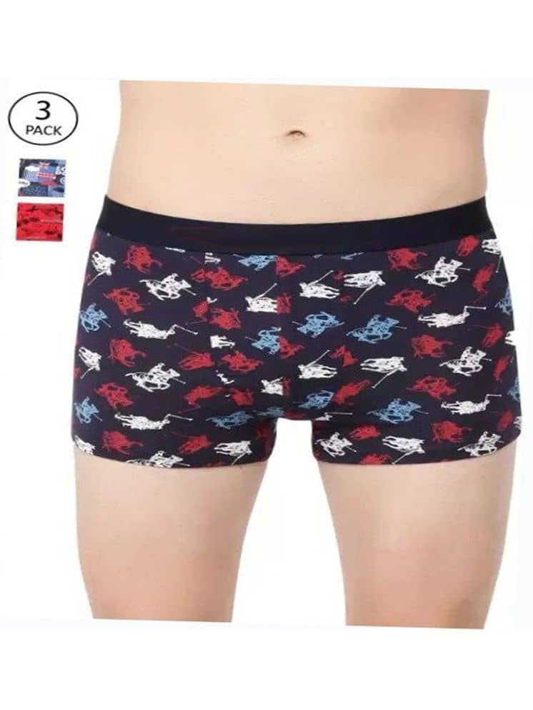Cavenders Pack of 3 Nylon Trunks For Men's ( Multicolor )