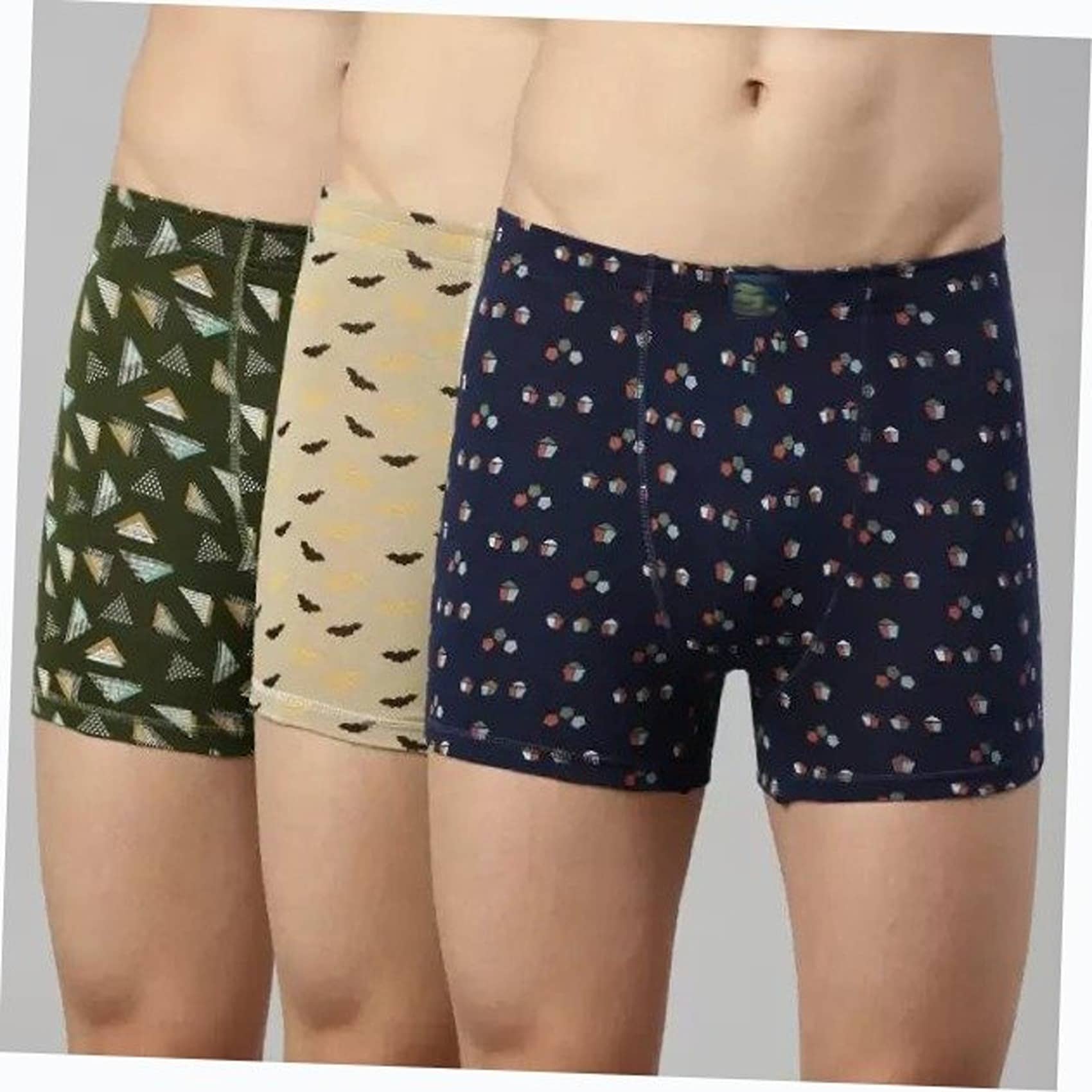 Cavenders Pack of 3 Nylon Trunks For Men's ( Multicolor )