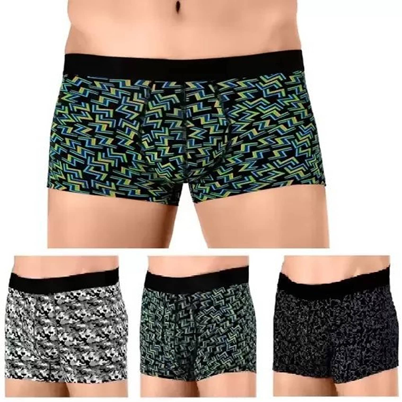 Cavenders Pack of 3 Nylon Trunks For Men's ( Multicolor )