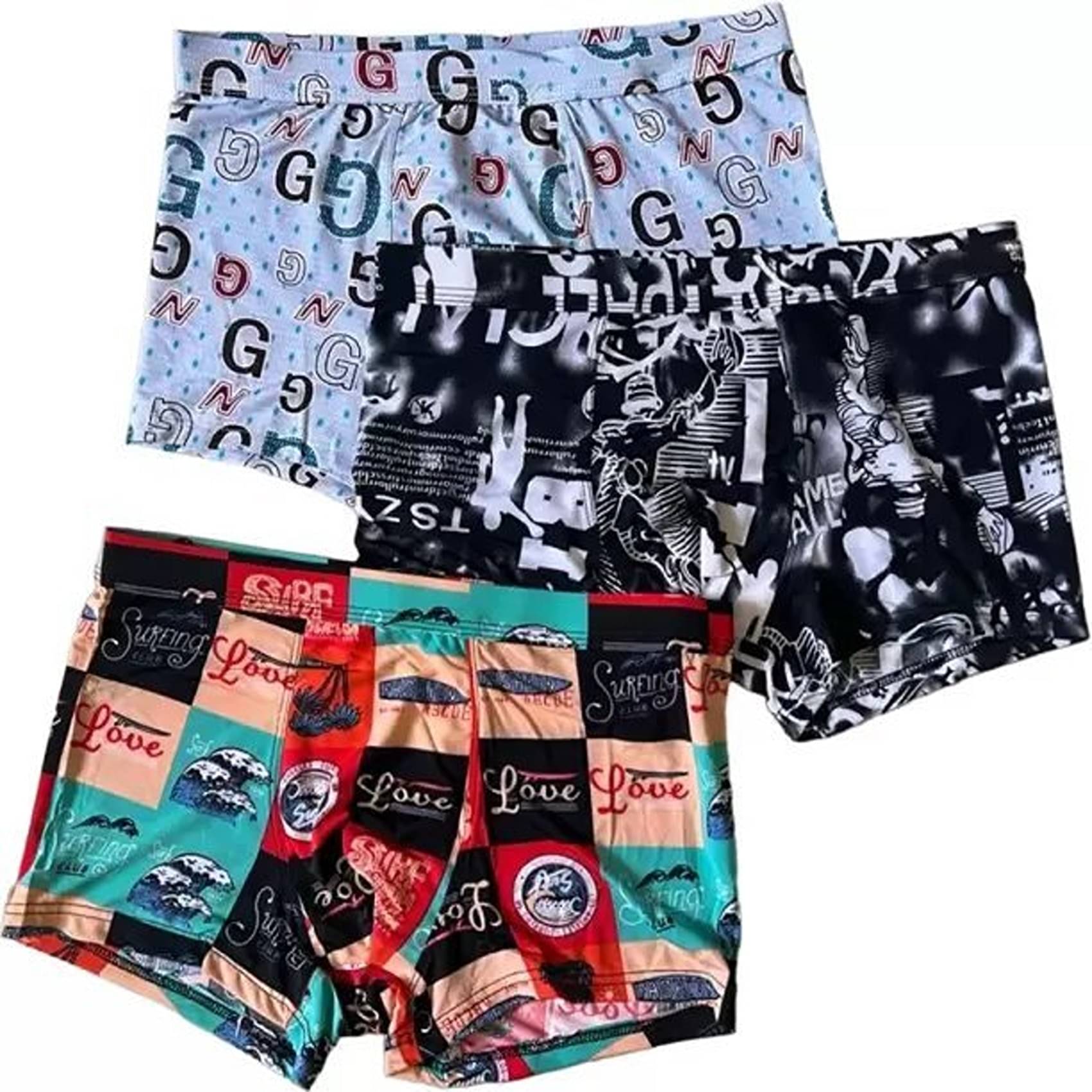 Cavenders Pack of 3 Nylon Trunks For Men's ( Multicolor ) Cavenders Pack of 3 Nylon Trunks For Men's ( Multicolor )