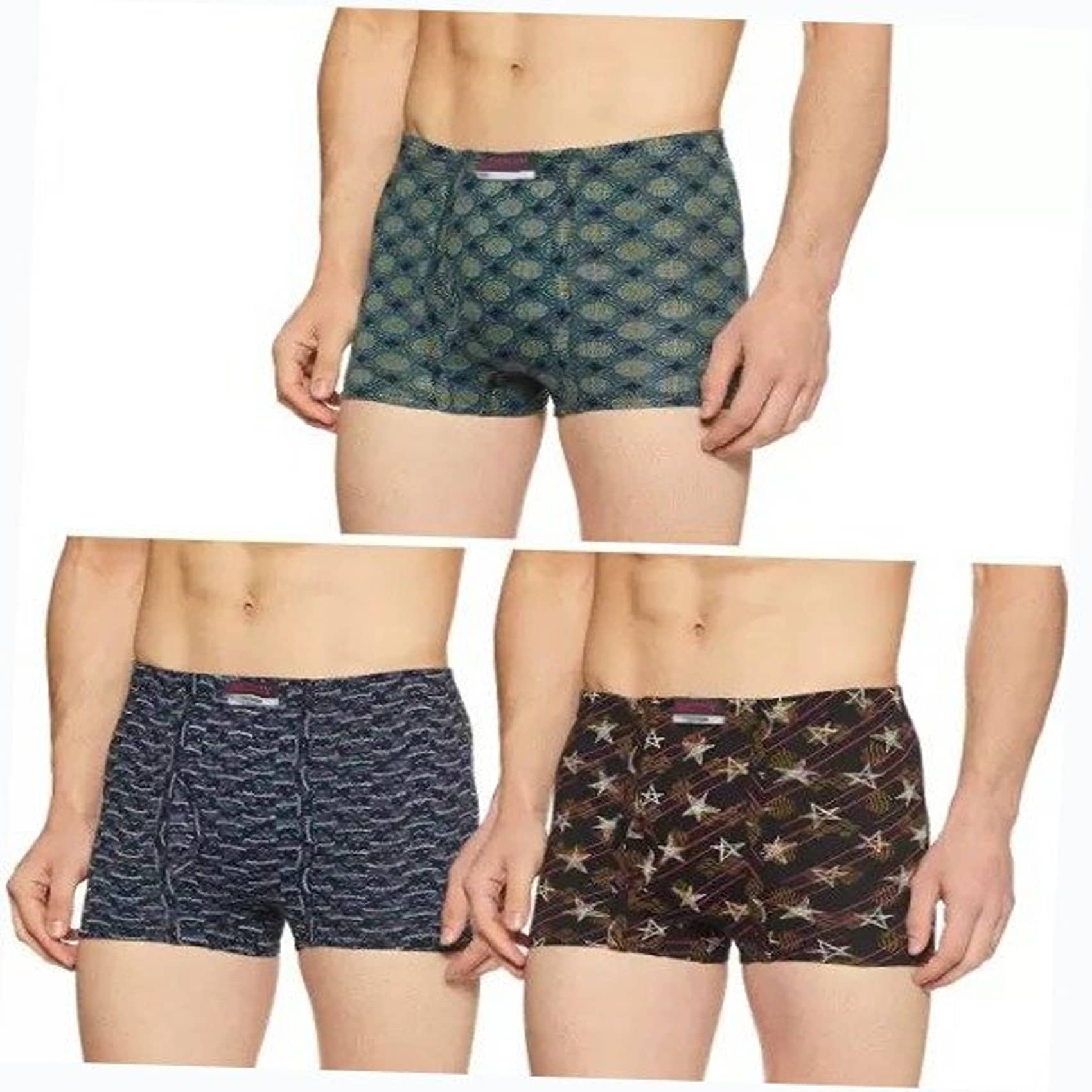 Cavenders Pack of 3 Nylon Trunks For Men's ( Multicolor )