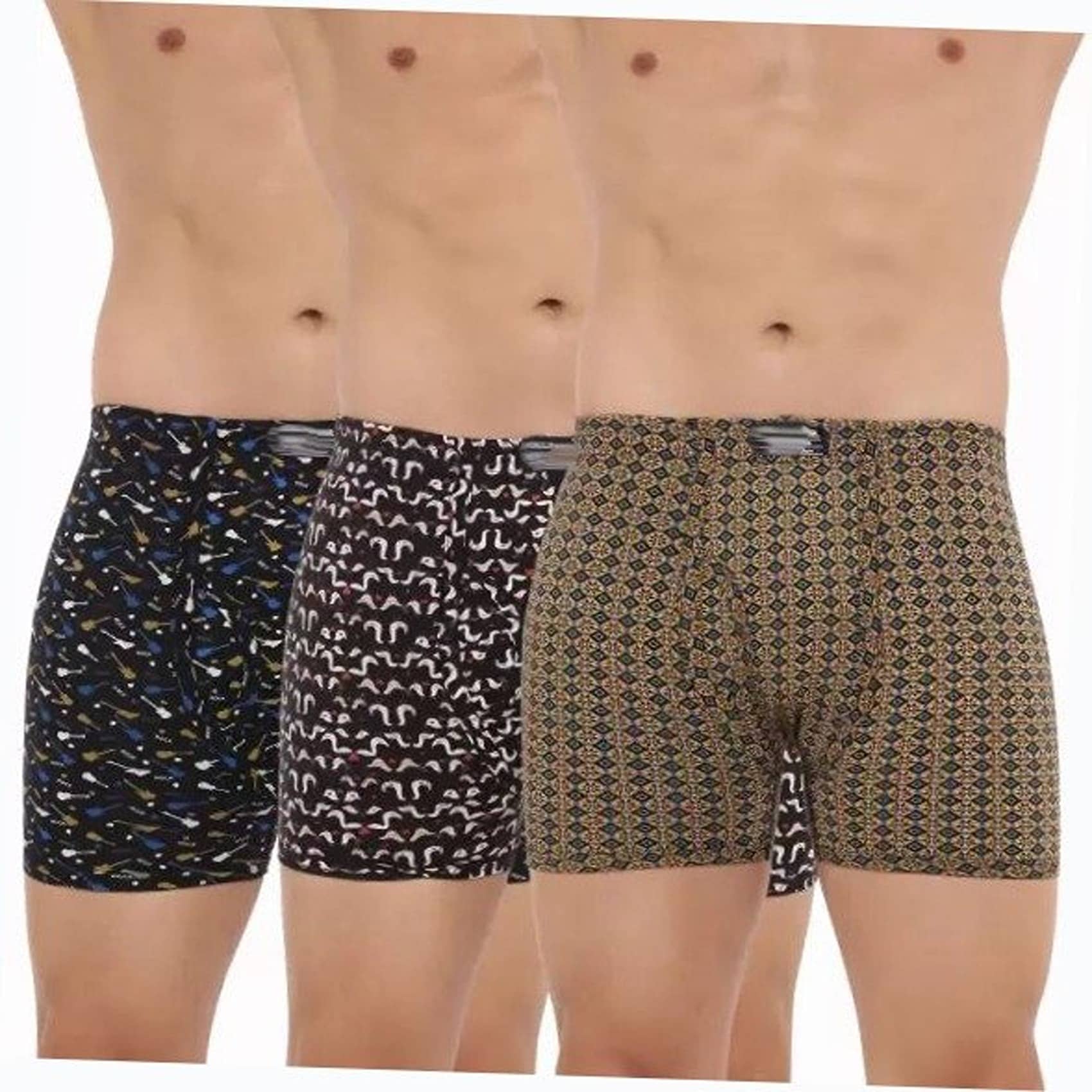 Cavenders Pack of 3 Nylon Trunks For Men's ( Multicolor )
