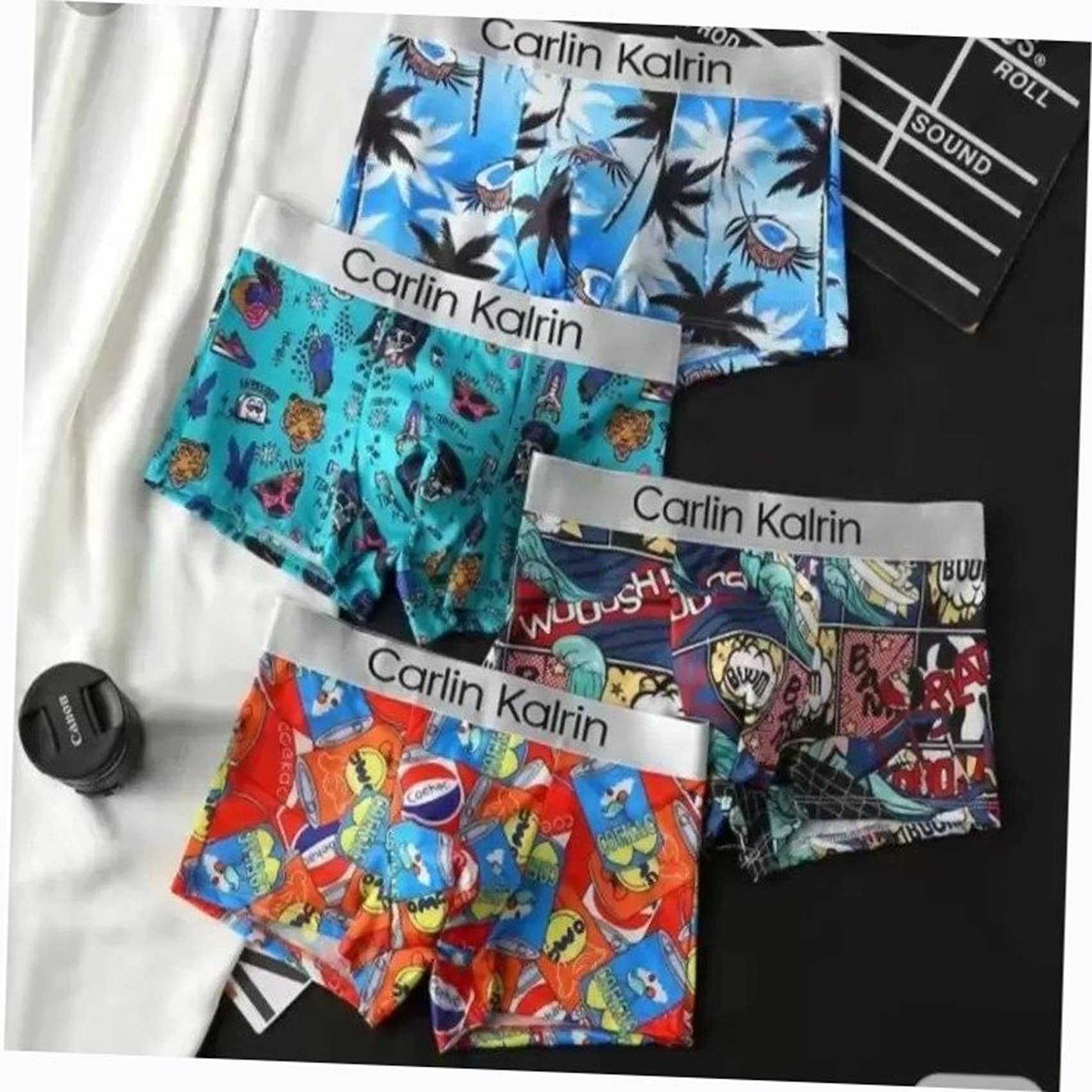 Cavenders Pack of 3 Nylon Trunks For Men's ( Multicolor )