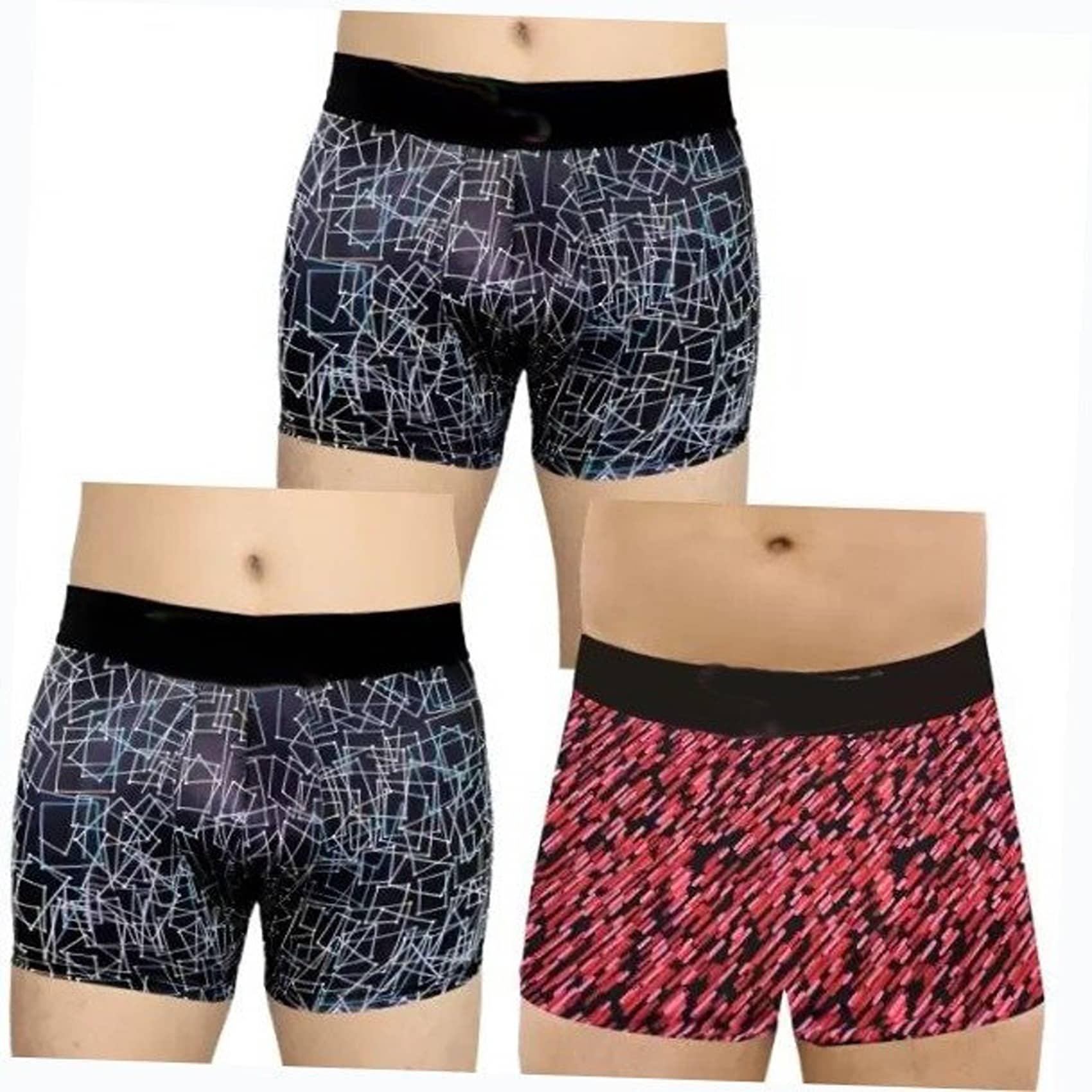 Cavenders Pack of 3 Nylon Trunks For Men's ( Multicolor )