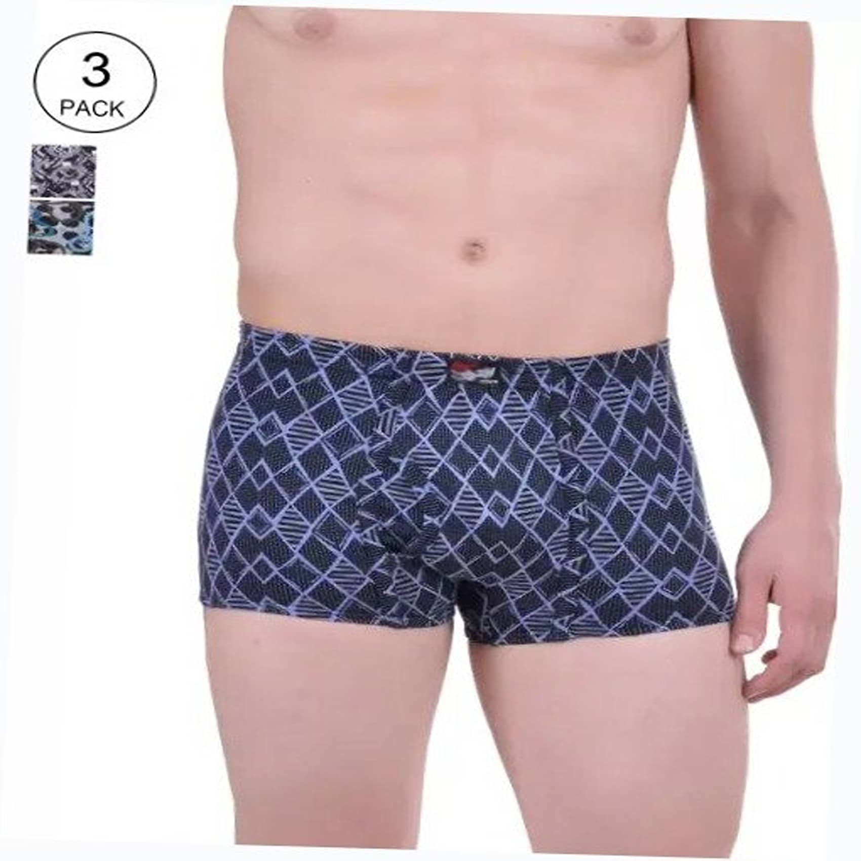 Cavenders Pack of 3 Nylon Trunks For Men's ( Multicolor )
