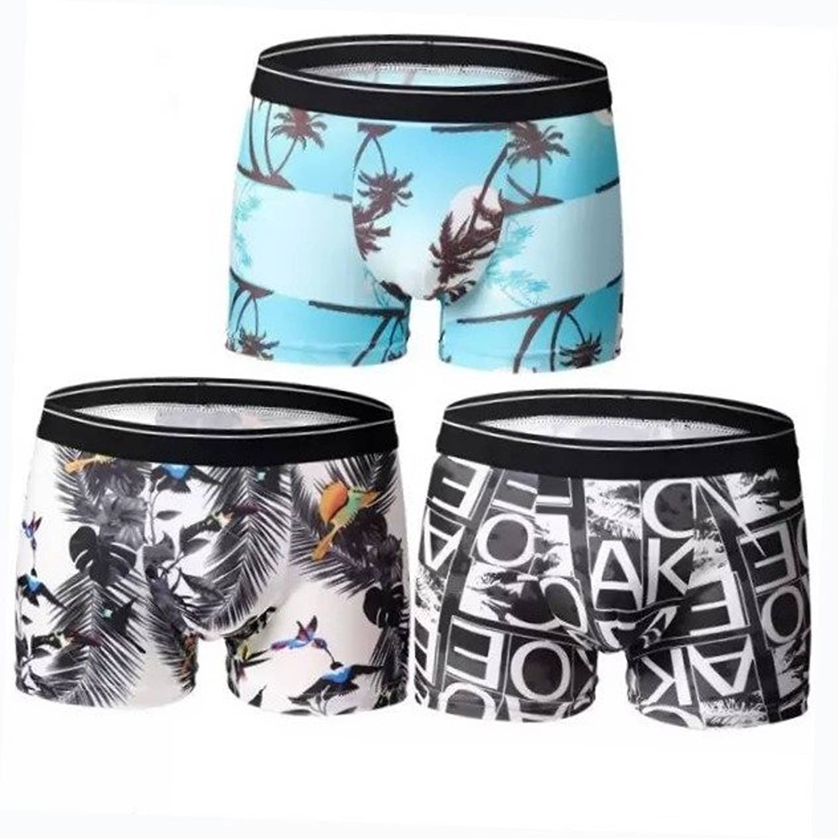 Cavenders Pack of 3 Nylon Trunks For Men's ( Multicolor )