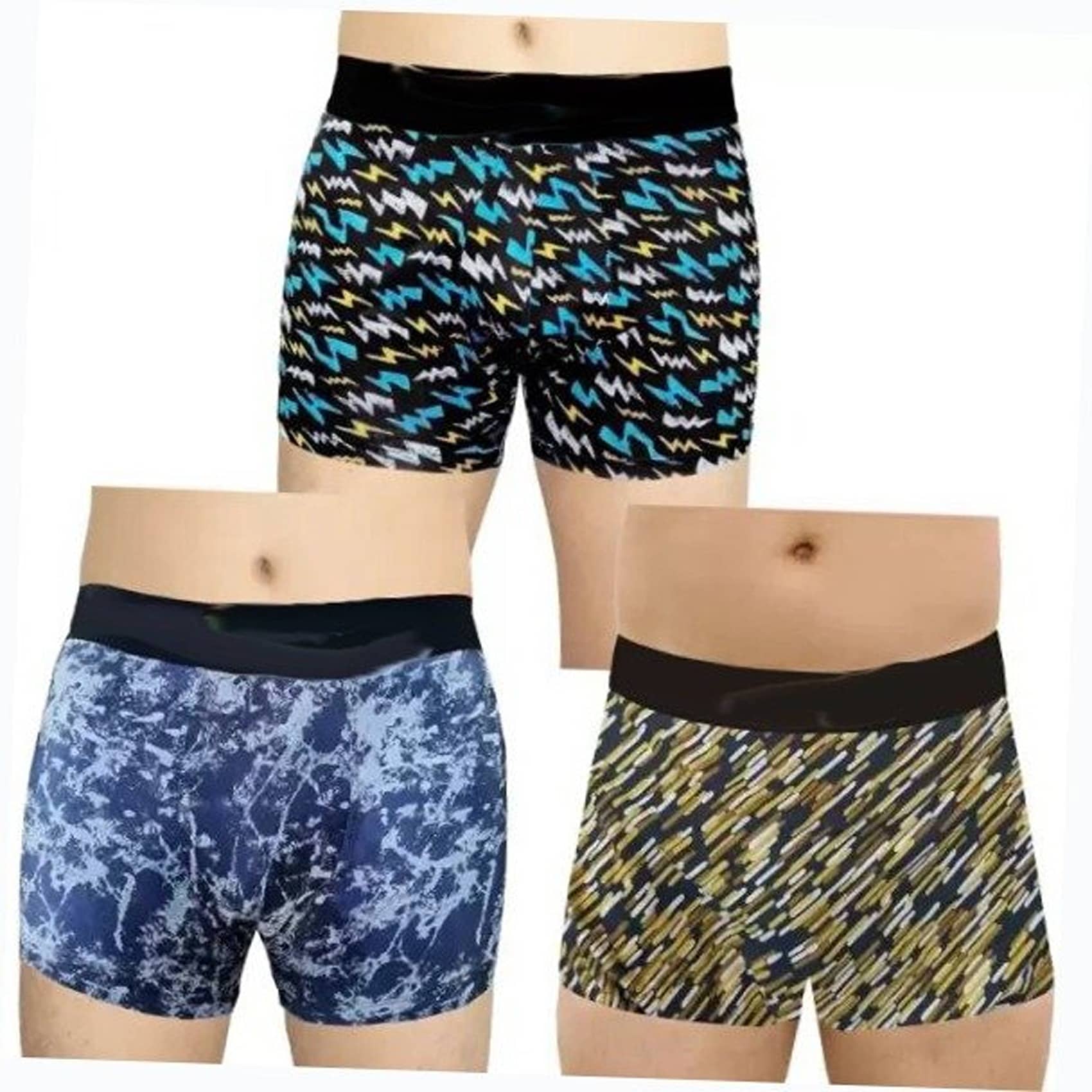 Cavenders Pack of 3 Nylon Trunks For Men's ( Multicolor )