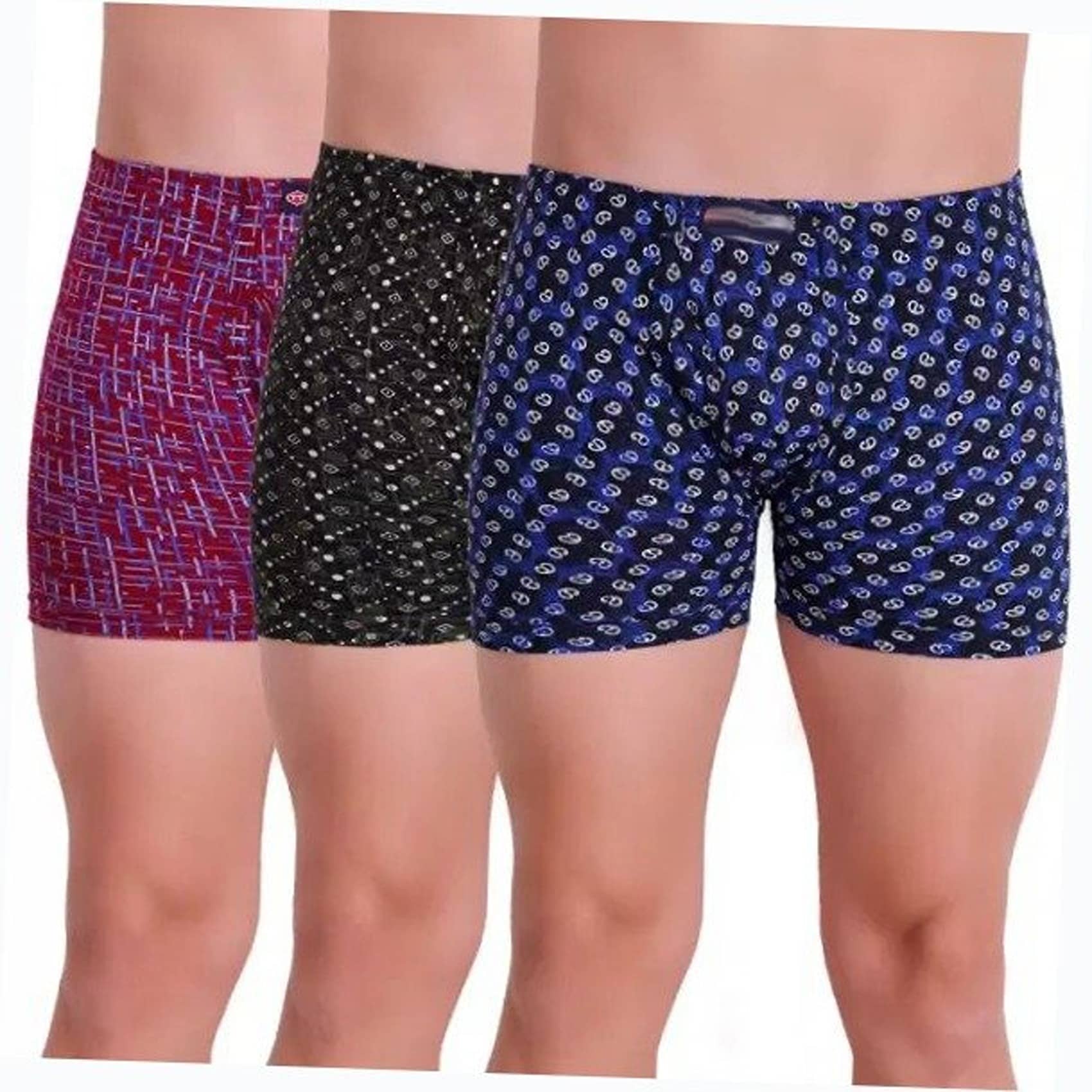 Cavenders Pack of 3 Nylon Trunks For Men's ( Multicolor )