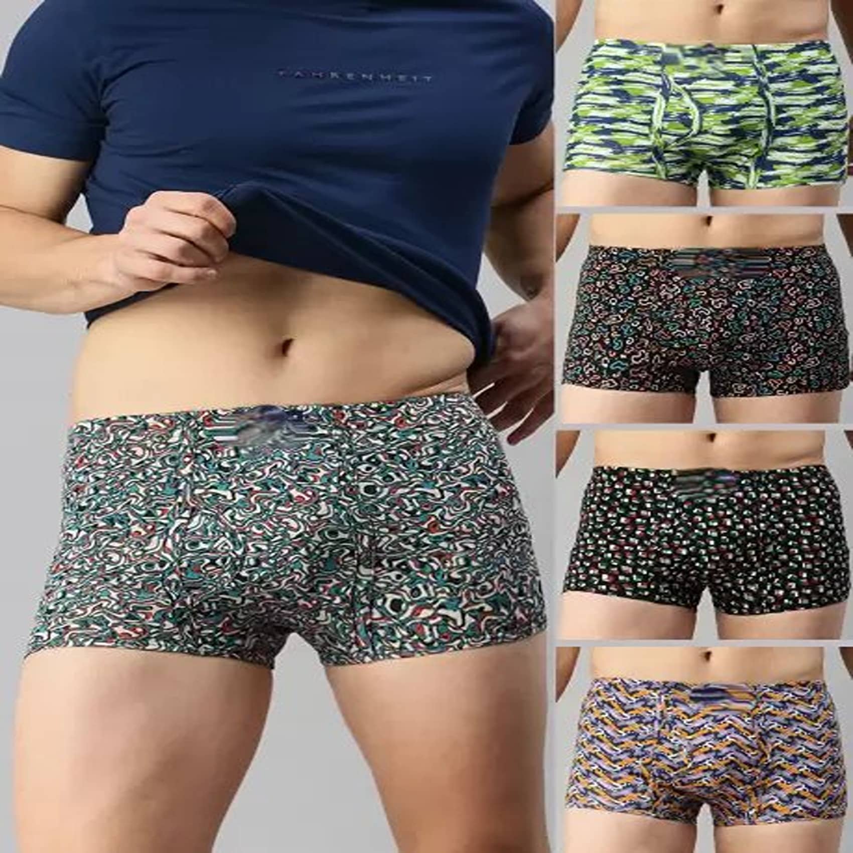Cavenders Pack of 3 Nylon Trunks For Men's ( Multicolor )