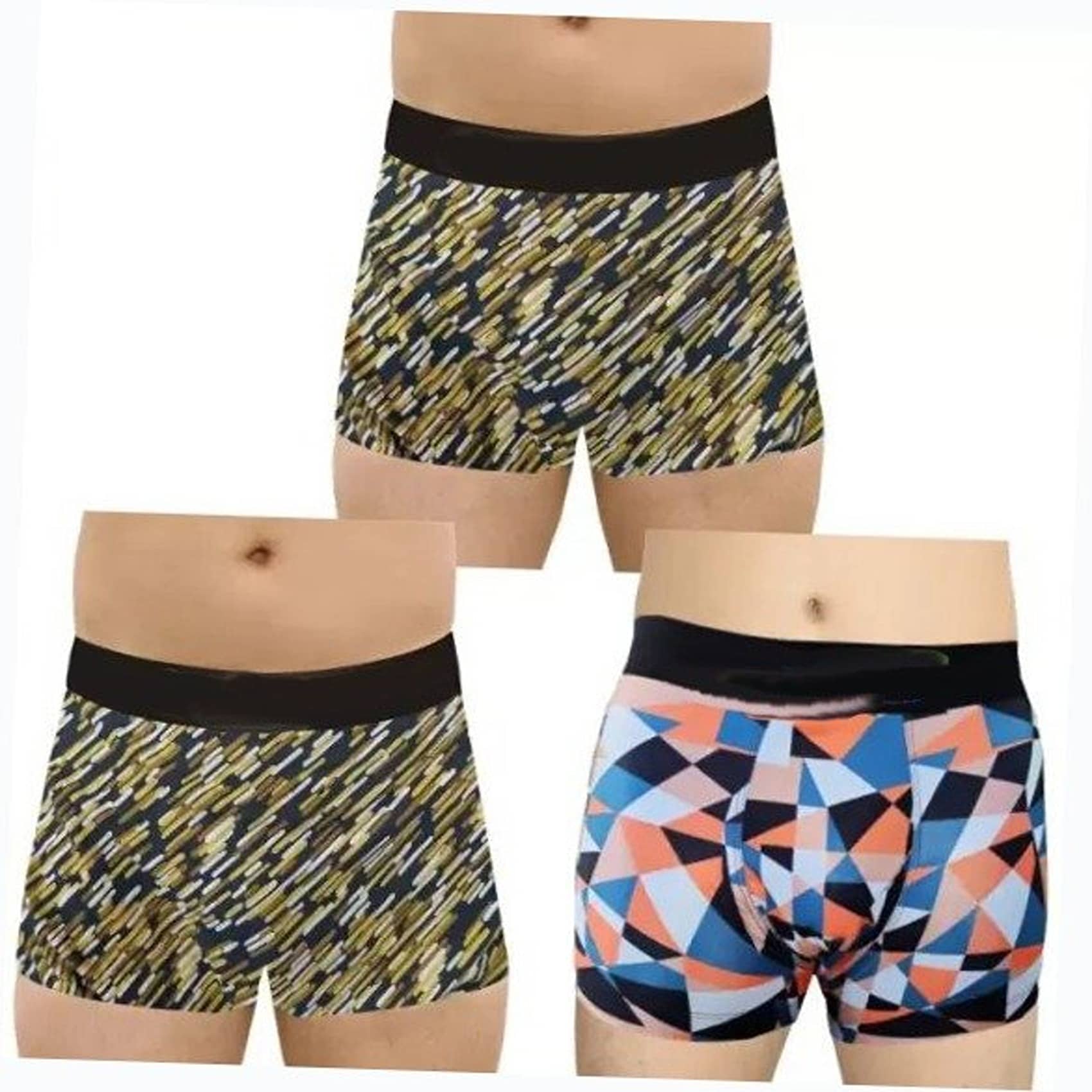 Cavenders Pack of 3 Nylon Trunks For Men's ( Multicolor )