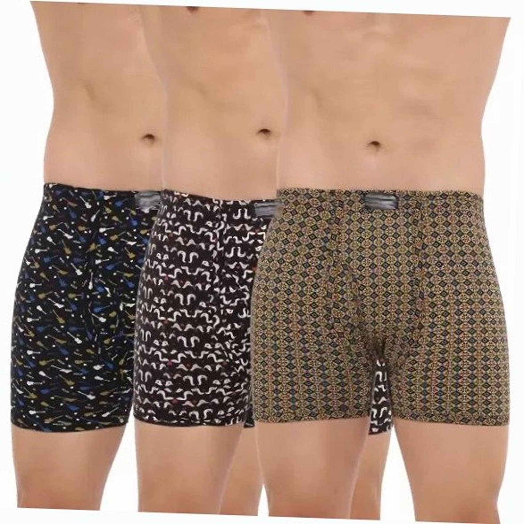 Cavenders Pack of 3 Nylon Trunks For Men's ( Multicolor )