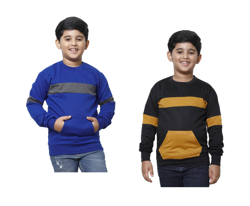     			IndiWeaves Pack of 1 Boys Fleece Sweatshirt ( Multicolor )