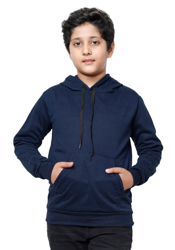     			IndiWeaves Pack of 1 Boys Fleece Sweatshirt ( Navy Blue )