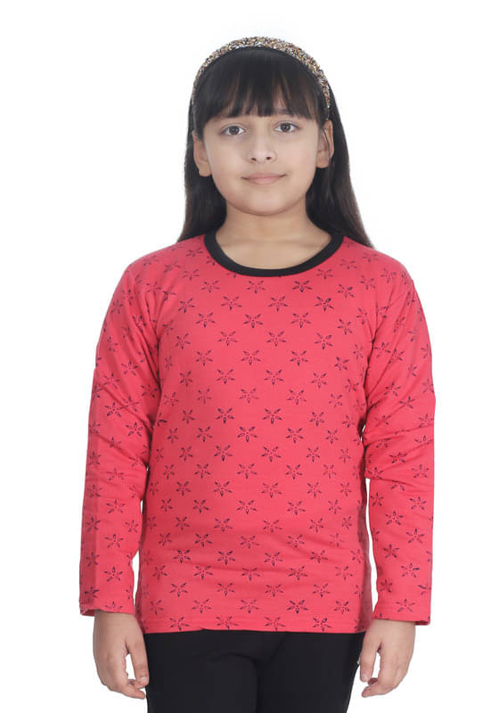     			IndiWeaves Pack of 1 Girls Fleece T-Shirt ( Pink )