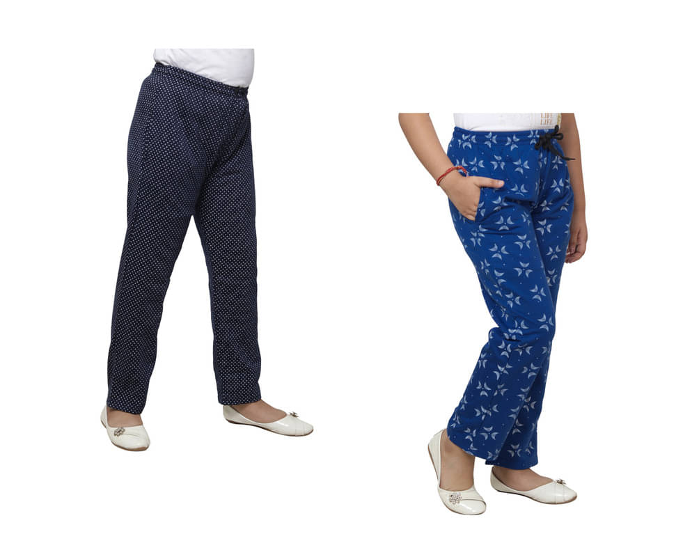     			IndiWeaves Pack of 2 Girls Fleece Trackpants ( Colors )