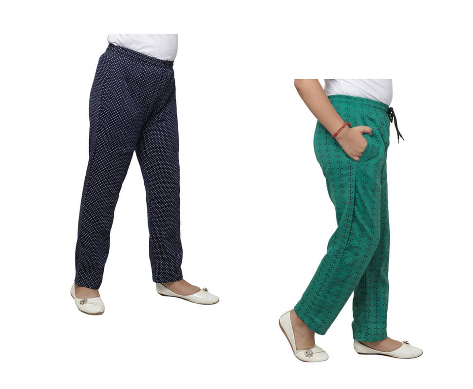 IndiWeaves Pack of 2 Girls Fleece Trackpants ( Colors )     			IndiWeaves Pack of 2 Girls Fleece Trackpants ( Colors )