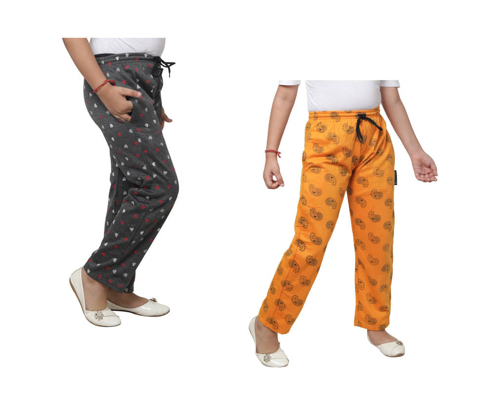 IndiWeaves Pack of 2 Girls Fleece Trackpants ( Colors )     			IndiWeaves Pack of 2 Girls Fleece Trackpants ( Colors )