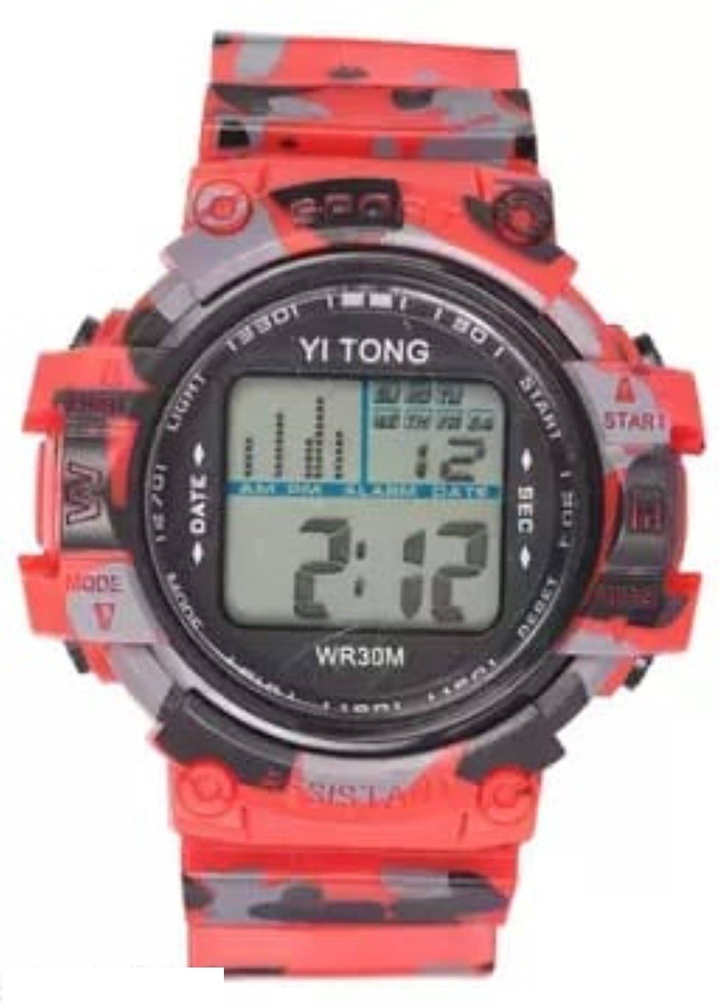     			PIRASO Multicolor Resin Digital Men's Watch
