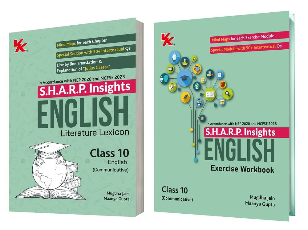 S.H.A.R.P. Insights-CBSE Class 10 English(Comm) Lit. Lexicon & Ex. Workbook(Set of 2) by Mugdha Jain(BITS Pilani, IIM-A) & Maanya Gupta(IIM-A) 2025-26 S.H.A.R.P. Insights-CBSE Class 10 English(Comm) Lit. Lexicon & Ex. Workbook(Set of 2) by Mugdha Jain(BITS Pilani, IIM-A) & Maanya Gupta(IIM-A) 2025-26