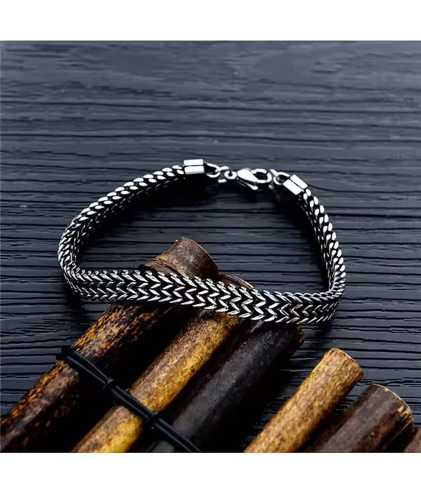 Thrillz Silver Bracelet ( Pack of 1 ) - Bangles & Bracelets | Buy online on ZillyBuy