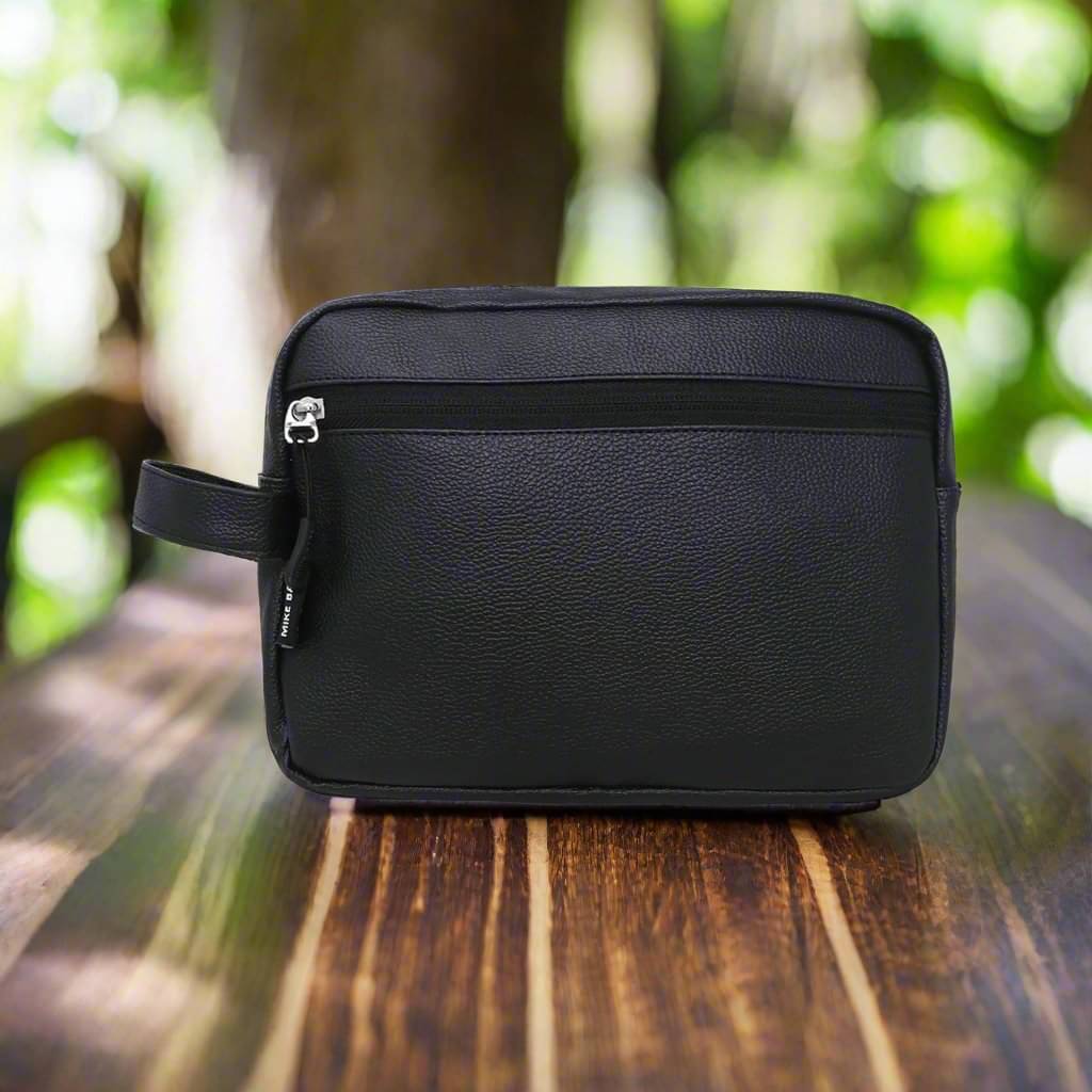     			mikebags Leather MakeUp Pouch P.U. Black Pouch