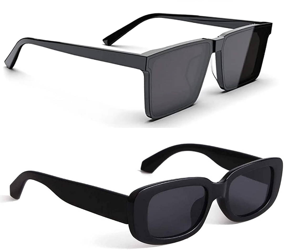 Elligator Black Rectangular Sunglasses ( Pack of 2 )     			Elligator Black Rectangular Sunglasses ( Pack of 2 )