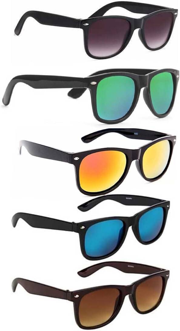 Elligator Black Rectangular Sunglasses ( Pack of 5 ) Elligator Black Rectangular Sunglasses ( Pack of 5 )