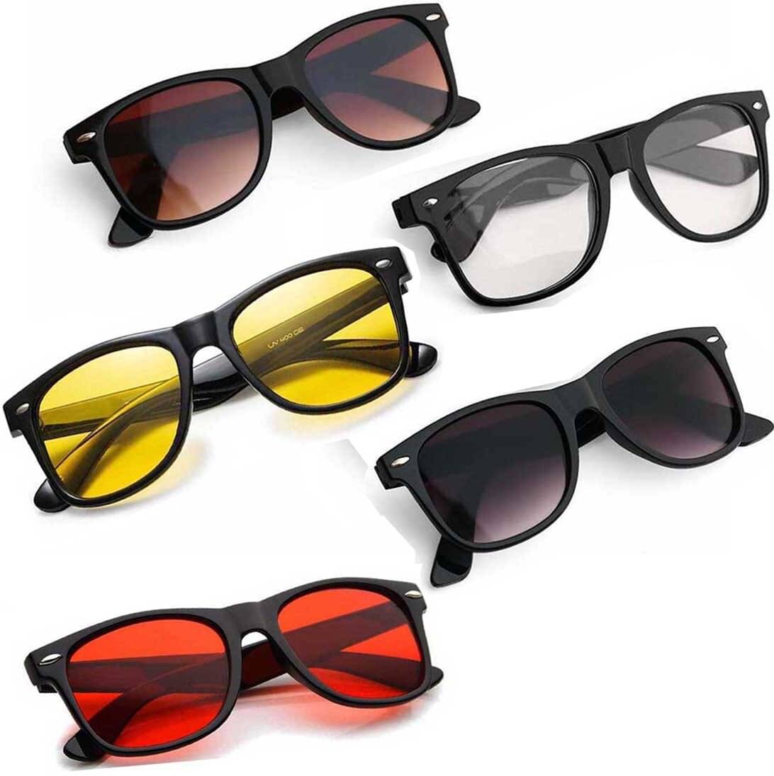 Elligator Black Rectangular Sunglasses ( Pack of 5 ) Elligator Black Rectangular Sunglasses ( Pack of 5 )