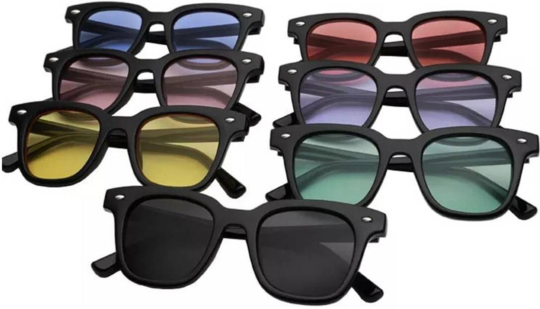 Elligator Black Rectangular Sunglasses ( Pack of 7 ) Elligator Black Rectangular Sunglasses ( Pack of 7 )