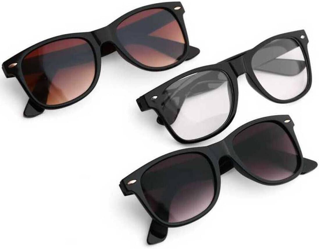 Elligator Black Rectangular Sunglasses ( Pack of 3 ) Elligator Black Rectangular Sunglasses ( Pack of 3 )