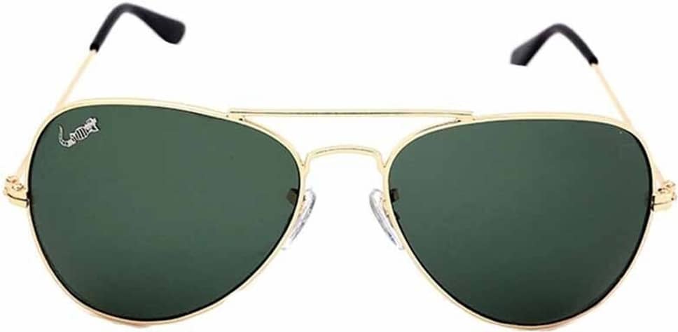 Elligator Gold Oval Sunglasses ( Pack of 1 ) - Sunglasses | Buy online on ZillyBuy