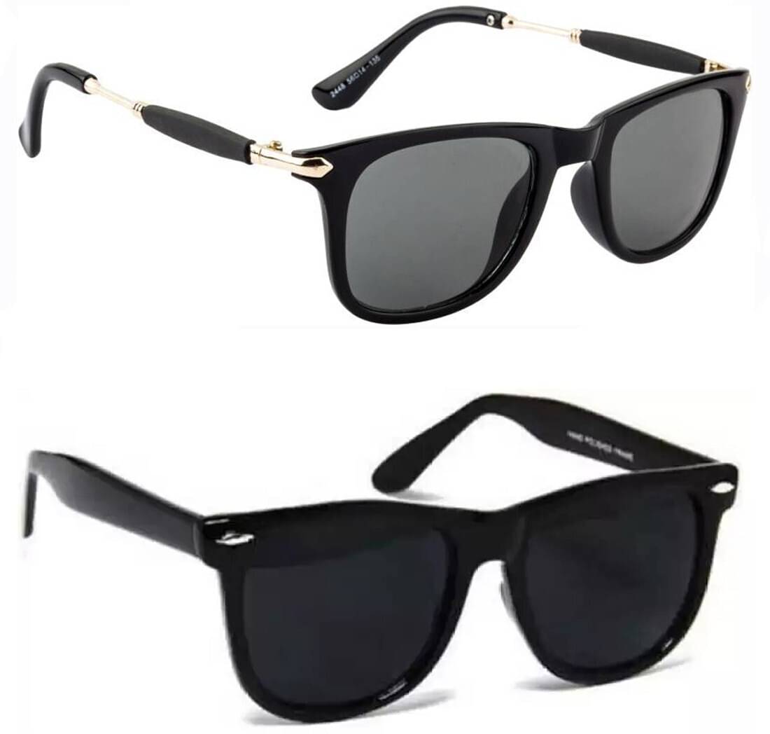 Elligator Multicolor Rectangular Sunglasses ( Pack of 2 ) Elligator Multicolor Rectangular Sunglasses ( Pack of 2 )