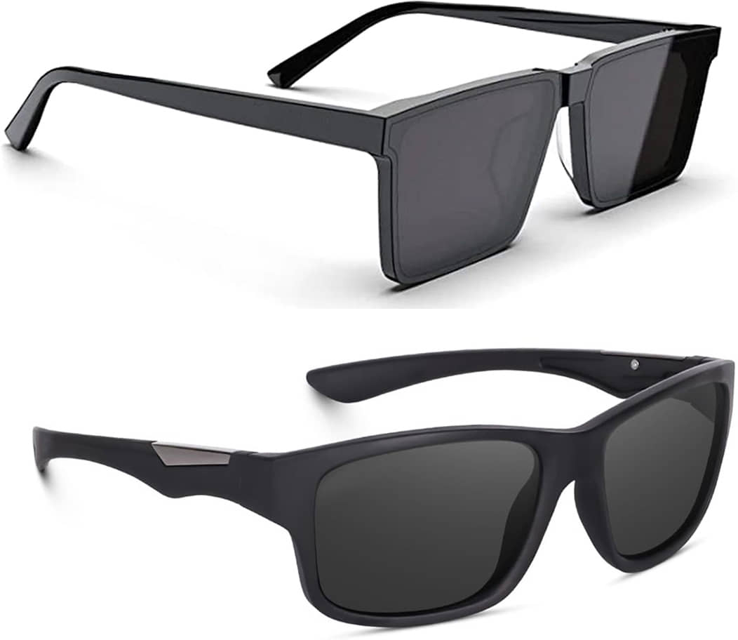 Elligator Multicolor Rectangular Sunglasses ( Pack of 2 ) - Sunglasses | Buy online on ZillyBuy