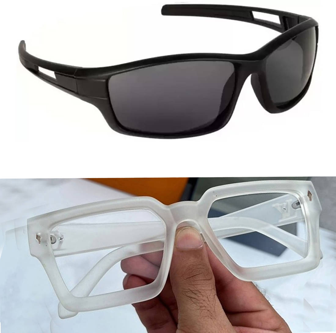     			Elligator Multicolor Rectangular Sunglasses ( Pack of 2 )