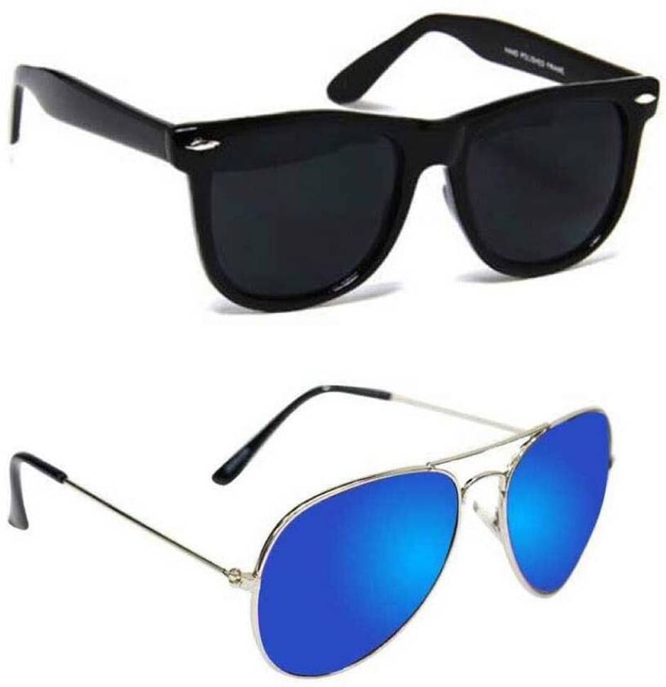 Elligator Multicolor Rectangular Sunglasses ( Pack of 2 ) Elligator Multicolor Rectangular Sunglasses ( Pack of 2 )