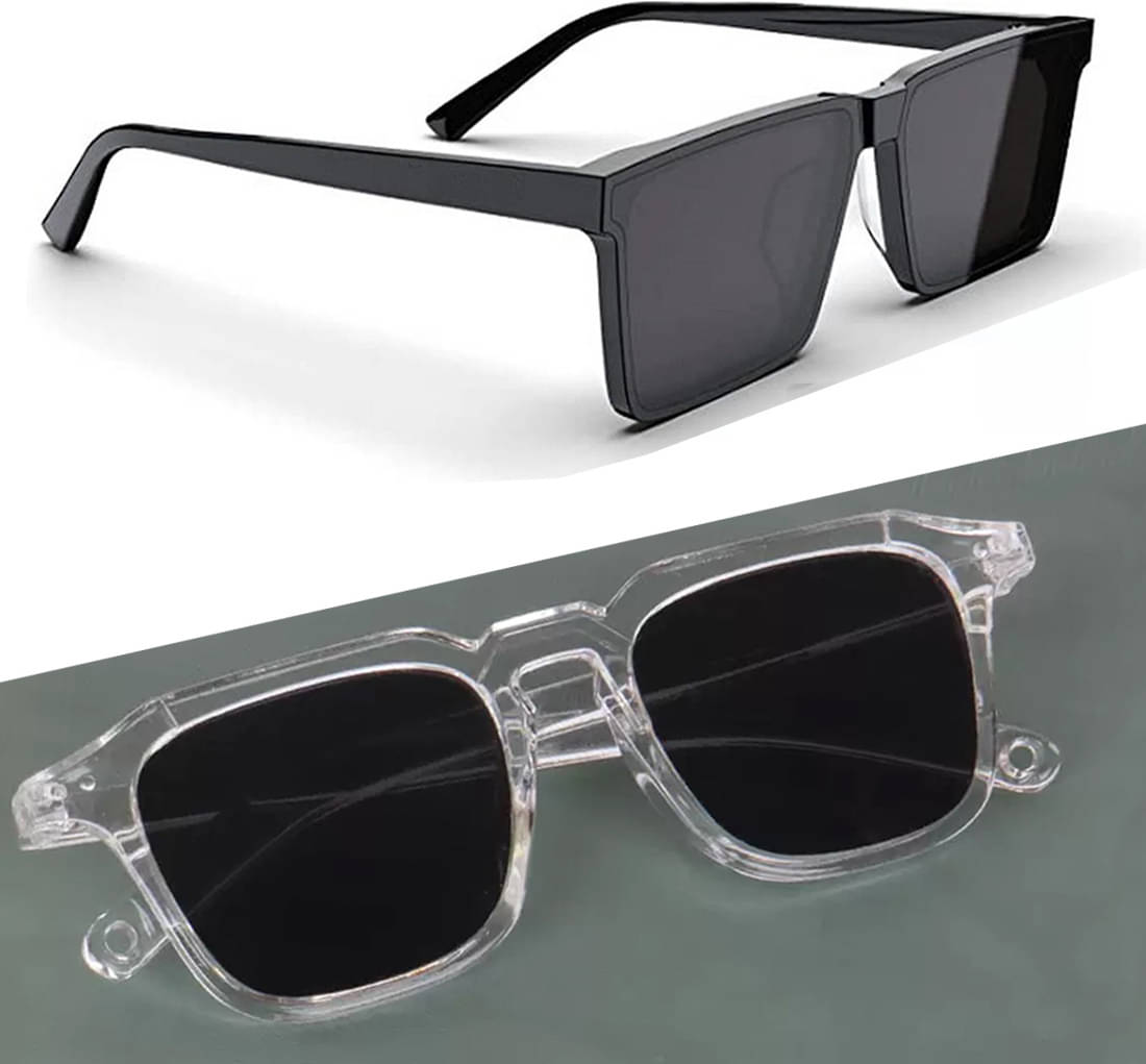     			Elligator Multicolor Rectangular Sunglasses ( Pack of 2 )