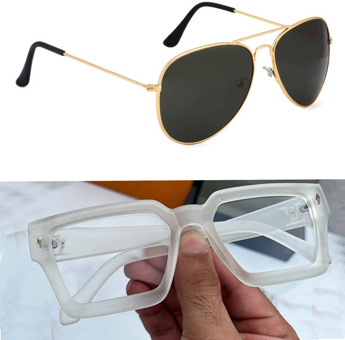 Elligator Multicolor Rectangular Sunglasses ( Pack of 2 ) Elligator Multicolor Rectangular Sunglasses ( Pack of 2 )