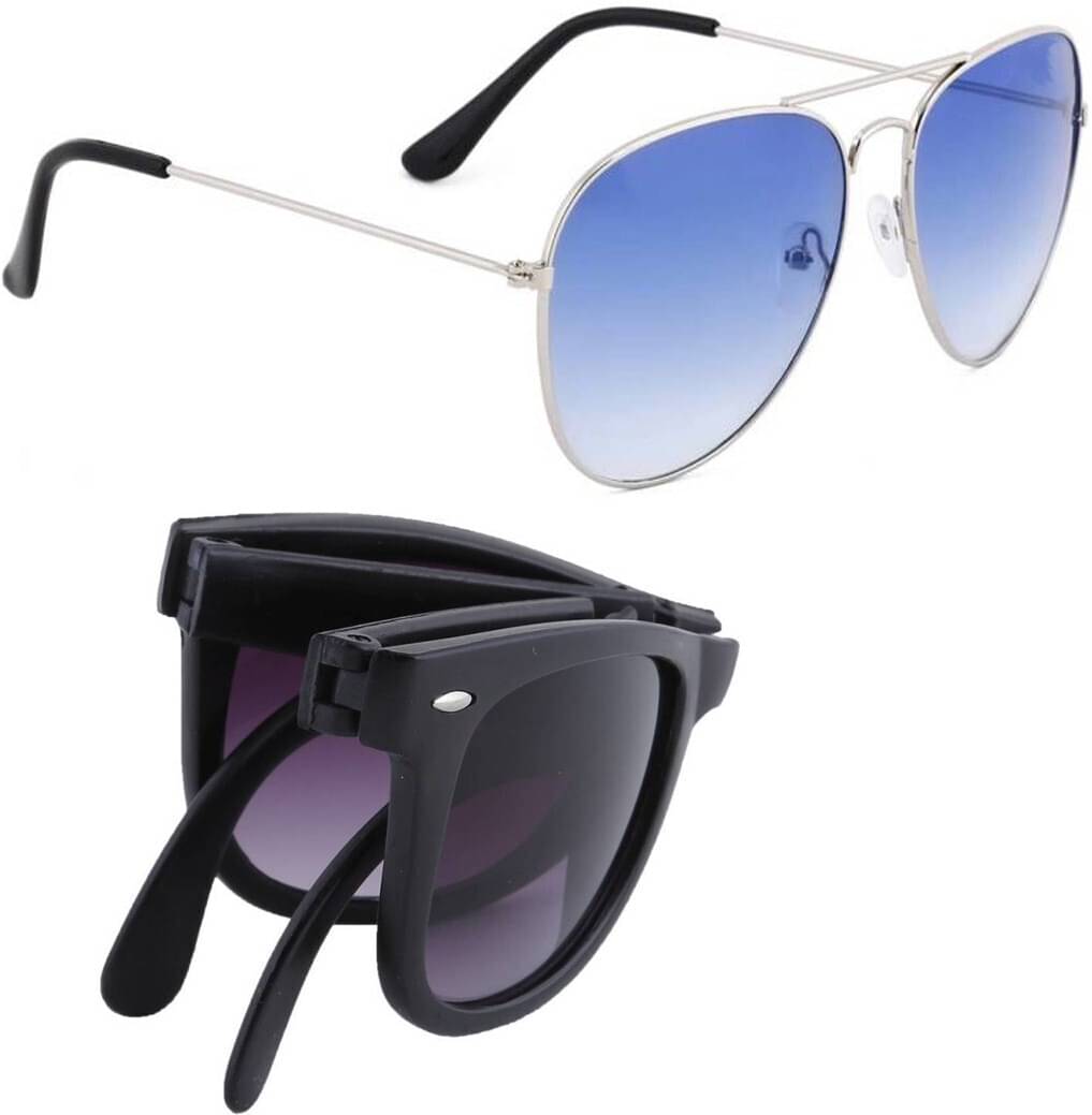 Elligator Multicolor Rectangular Sunglasses ( Pack of 2 ) Elligator Multicolor Rectangular Sunglasses ( Pack of 2 )