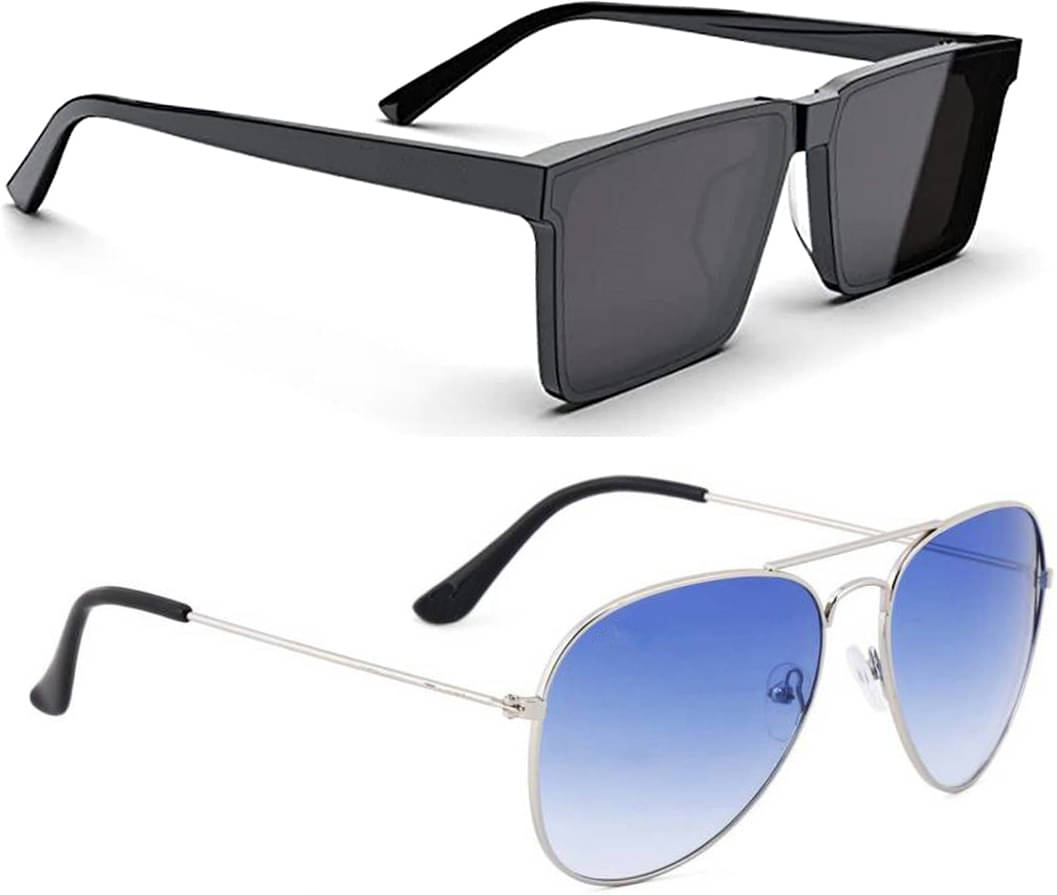 Elligator Multicolor Rectangular Sunglasses ( Pack of 2 ) Elligator Multicolor Rectangular Sunglasses ( Pack of 2 )