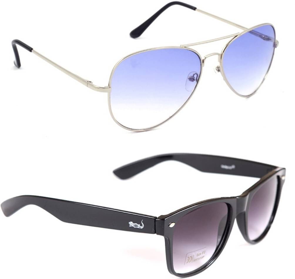 Elligator Multicolor Rectangular Sunglasses ( Pack of 2 ) Elligator Multicolor Rectangular Sunglasses ( Pack of 2 )