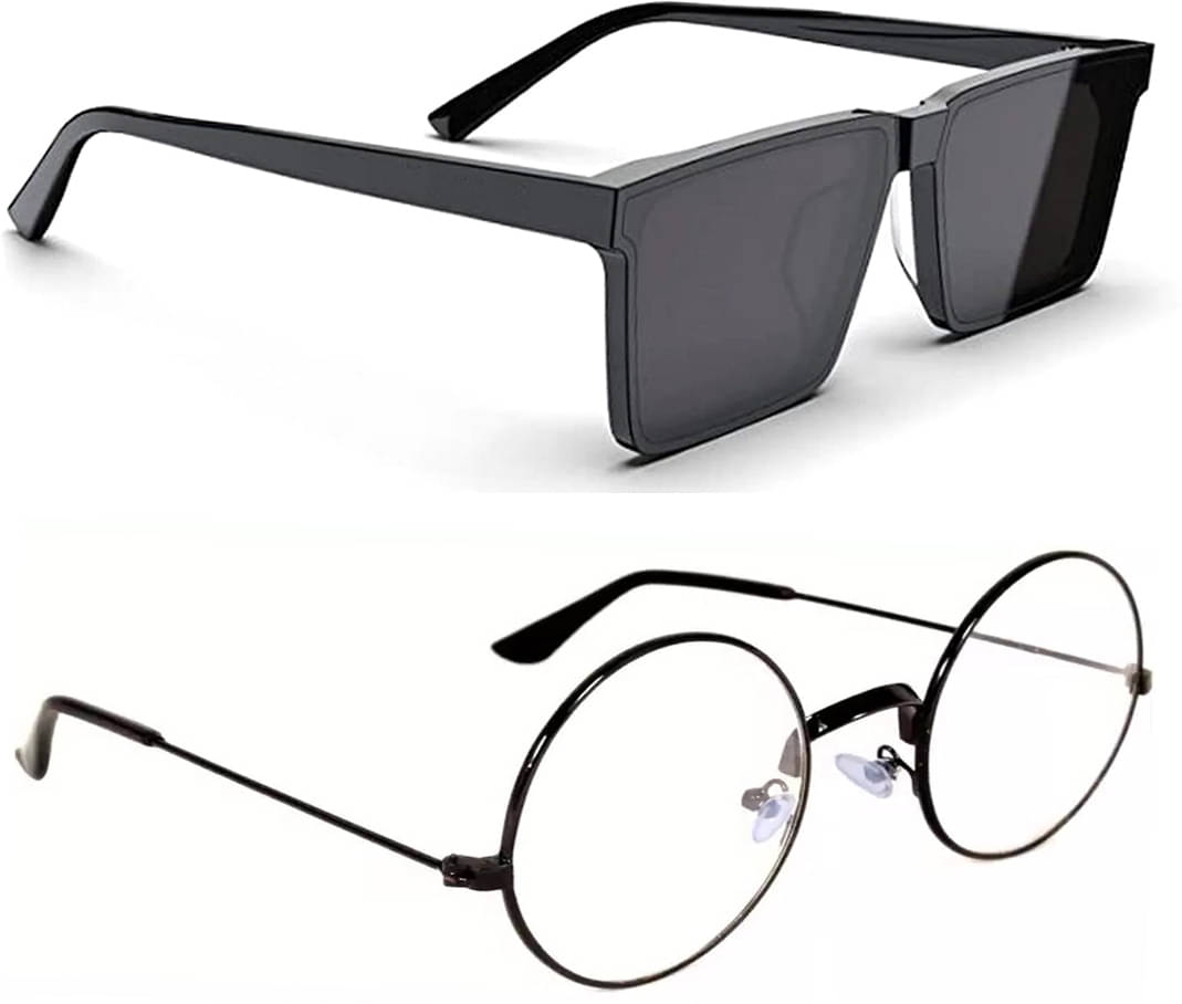 Elligator Multicolor Rectangular Sunglasses ( Pack of 2 ) Elligator Multicolor Rectangular Sunglasses ( Pack of 2 )