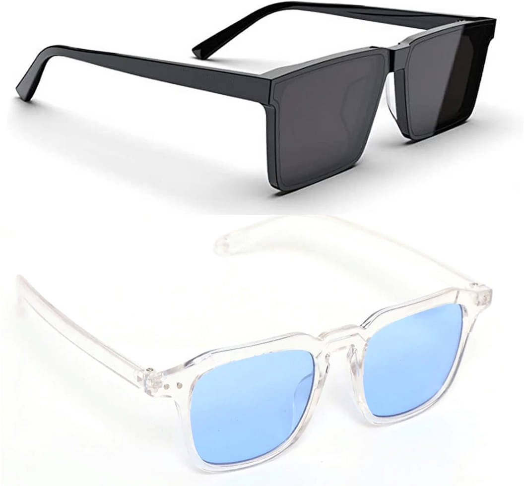     			Elligator Multicolor Rectangular Sunglasses ( Pack of 2 )