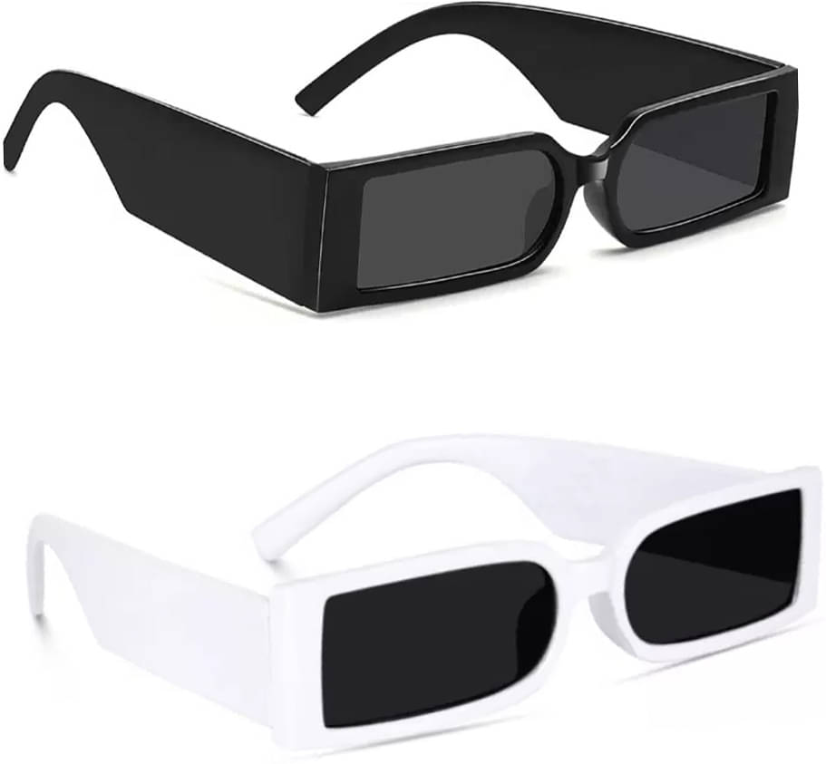     			Elligator Multicolor Rectangular Sunglasses ( Pack of 2 )