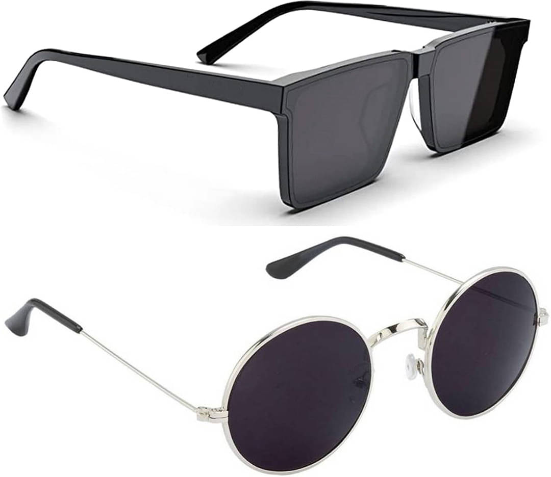 Elligator Multicolor Round Sunglasses ( Pack of 2 ) Elligator Multicolor Round Sunglasses ( Pack of 2 )